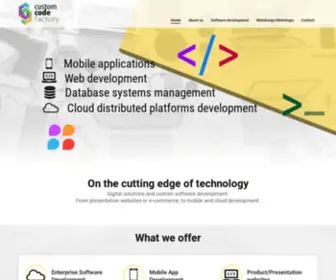 Customcodefactory.com(Custom Code Factory) Screenshot