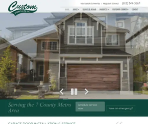 Customdoorsales.com(Garage Door Sales in Minnesota) Screenshot