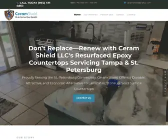 Customepoxycountertops.com(Ceram Shield LLC) Screenshot