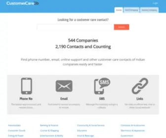 Customercaredb.in(Customer Care And Helpline Number Of Indian Companies) Screenshot