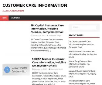 Customercareinformation.co.in(Customer Care Information) Screenshot