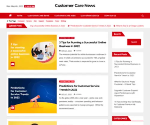 Customercarenews.com(Everything about everything) Screenshot