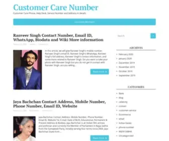Customercarenumber.site(Customer Care Number) Screenshot