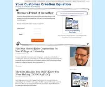 Customercreationequation.com(The blog of the book The Customer Creation Equation) Screenshot