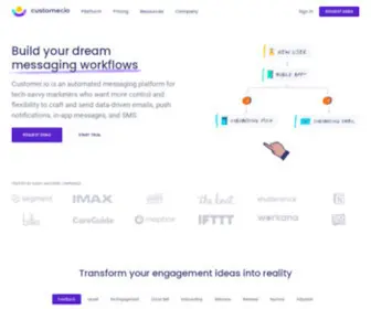 Customeriomail.com(Your Customer Engagement Platform) Screenshot