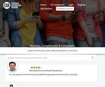 Customersatisfactionranking.com(Customer Satisfaction Ranking (CSR)) Screenshot