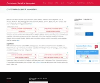 Customerservice-Numbers.com(Customer Service Numbers) Screenshot