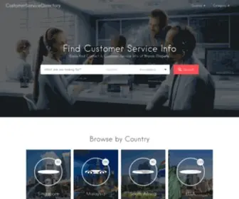 Customerservicedirectory.com(Global Customer Service Numbers of all Brands) Screenshot