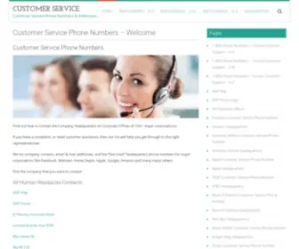 Customerservicephonenumbers.org(Customer Service Phone Numbers) Screenshot