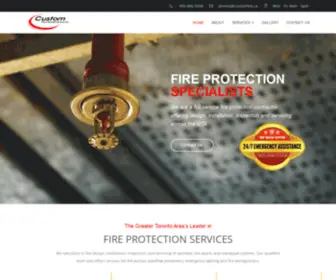 Customfire.ca(Custom Fire and Sprinkler Service) Screenshot