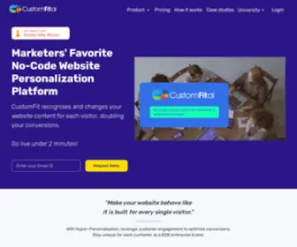 Customfit.ai(No-code A/B Testing & Website Personalization Platform for Marketers) Screenshot