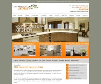 Customflatpacksydney.com.au(Custom Flatpacks Kitchens And DIY Kitchen In Sydney) Screenshot