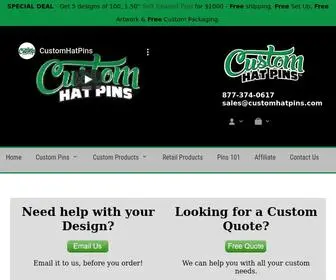 Customhatpins.com(Custom Hat Pins) Screenshot