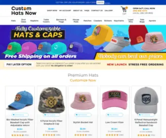 Customhatsnow.com(Custom Hats Now) Screenshot