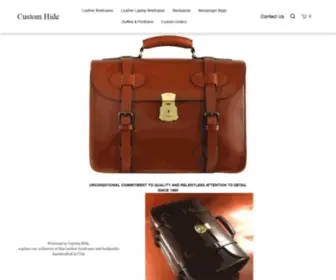 Customhide.com(Custom Leather Briefcases) Screenshot