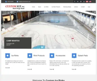 Customicerinks.com(Custom Ice Rinks) Screenshot