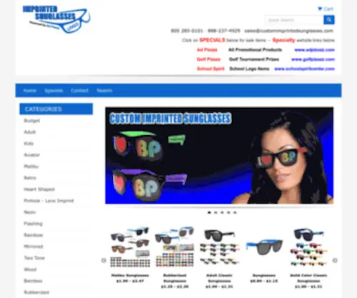 Customimprintedsunglasses.com(Custom Imprinted Sunglasses) Screenshot