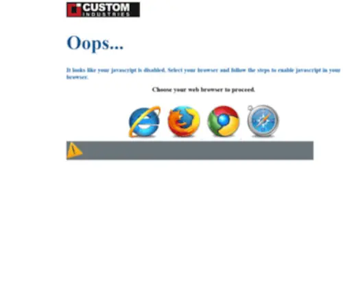 Customindustries.com.au(Custom Industries) Screenshot