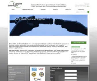 Custominterface.net(Electromechanical Cable & Harness Contract Manufacturing & Assembly) Screenshot