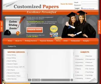 Customizedpapers.com(Essay Writing) Screenshot