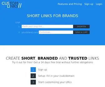Customizelinks.com(Custom Links) Screenshot