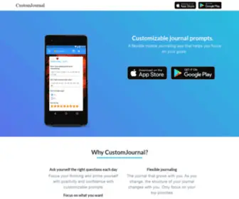Customjournalapp.com(Mobile App Journal Customizable Prompts) Screenshot
