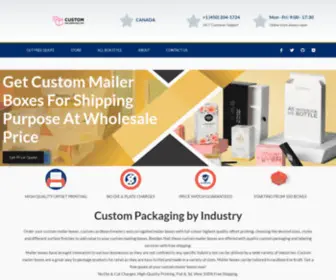 Custommailerboxes.com(Custom Mailer Boxes) Screenshot