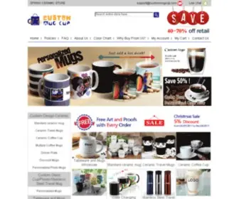 Custommugcup.com(Custom mugs and Personalized mugs) Screenshot
