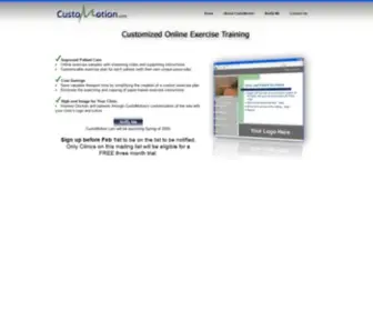 Customotion.com(Customized Online Therapy Exercise Instructions) Screenshot