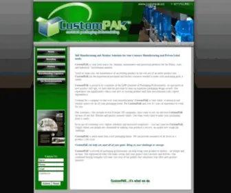 Custompak.com(Contract Packaging and Formulating) Screenshot