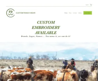 Customranchwear.com(Custom Ranch Wear) Screenshot