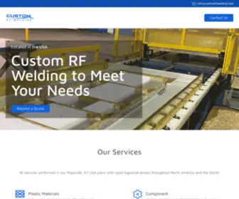 Customrfwelding.com(Custom RF Welding) Screenshot