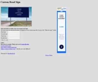 Customroadsign.com(Custom Road Sign) Screenshot