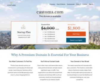 Customs.com(Venture) Screenshot