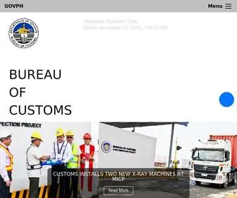 Customs.gov.ph(Bureau of Customs) Screenshot