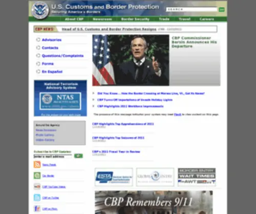 Customs.gov(Customs) Screenshot