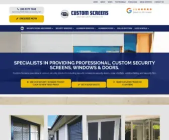 Customscreens.com.au(Custom Screens and Security Products) Screenshot