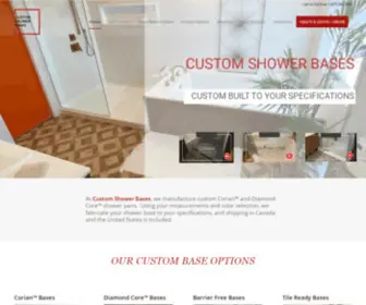 Customshowerbases.com(Custom built to your Specifications) Screenshot