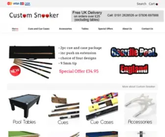 Customsnooker.co.uk(Custom Snooker) Screenshot