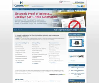 Customsnow.com(Customs ABI Software and Trade Compliance Services) Screenshot
