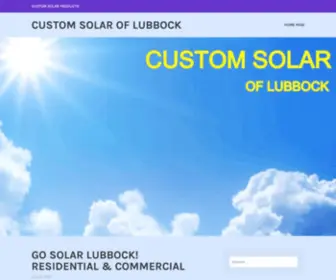 Customsolaroflubbock.com(Custom Solar Of Lubbock) Screenshot