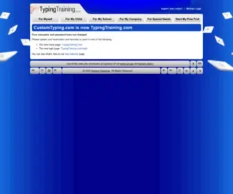 Customtyping.com(Learn and Teach Typing at) Screenshot