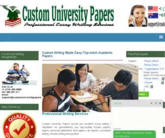 Customuniversitypapers.com(One-Stop Site for all Custom College Papers) Screenshot