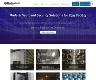 Customvault.com(Modular Vault and Security Solutions for Your Facility) Screenshot