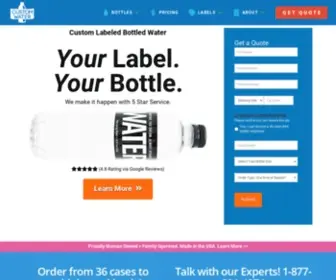Customwater.com(Label Bottled Water) Screenshot