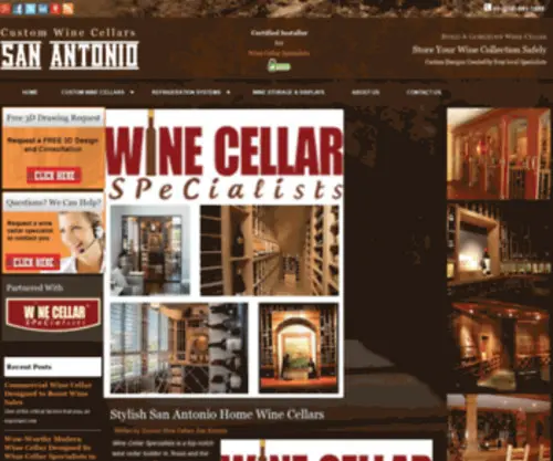 Customwinecellarssanantonio.com(Custom Wine Cellars San Antonio) Screenshot
