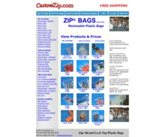 CustomZip.com(Reclosable Plastic Bags) Screenshot