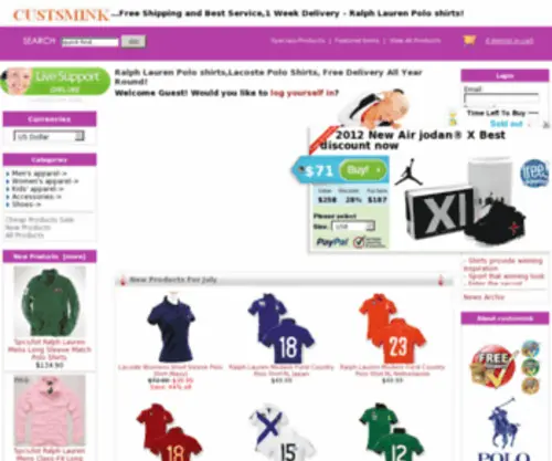 Custsmink.com(Cheap Ralph Lauren Polo Shirts Online Shop) Screenshot