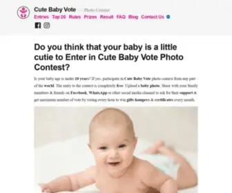 Cutebabyvote.com(Participate in CuteBabyVote Photo Contest. Entry) Screenshot