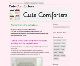 Cutecomfortersonline.com(Cute Comforters) Screenshot